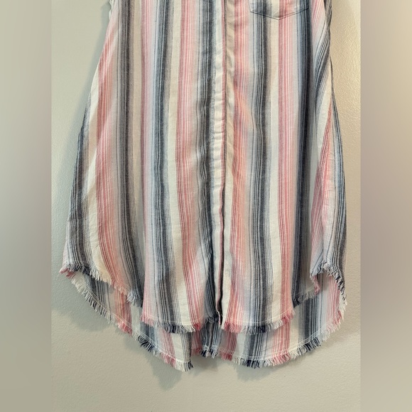 Anthropologie Cloth and Stone  Sleeveless Stripe Midi Shirt Dress size M in EUC - Picture 7 of 7